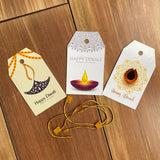 10 printed happy diwali gift tags for gifts bags deewali