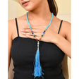 Turquoise Chakra Mala Necklace with 108 Natural Crystal Beads for Meditation and Healing