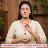 Certified Rudraksha Pendant Mala Prayer Bead Handmade Astrological Shiva Necklace Jewelry for Men Women 3 to 6 Mukhi Rudraksh with Silver Plated on Red Cotton Cord