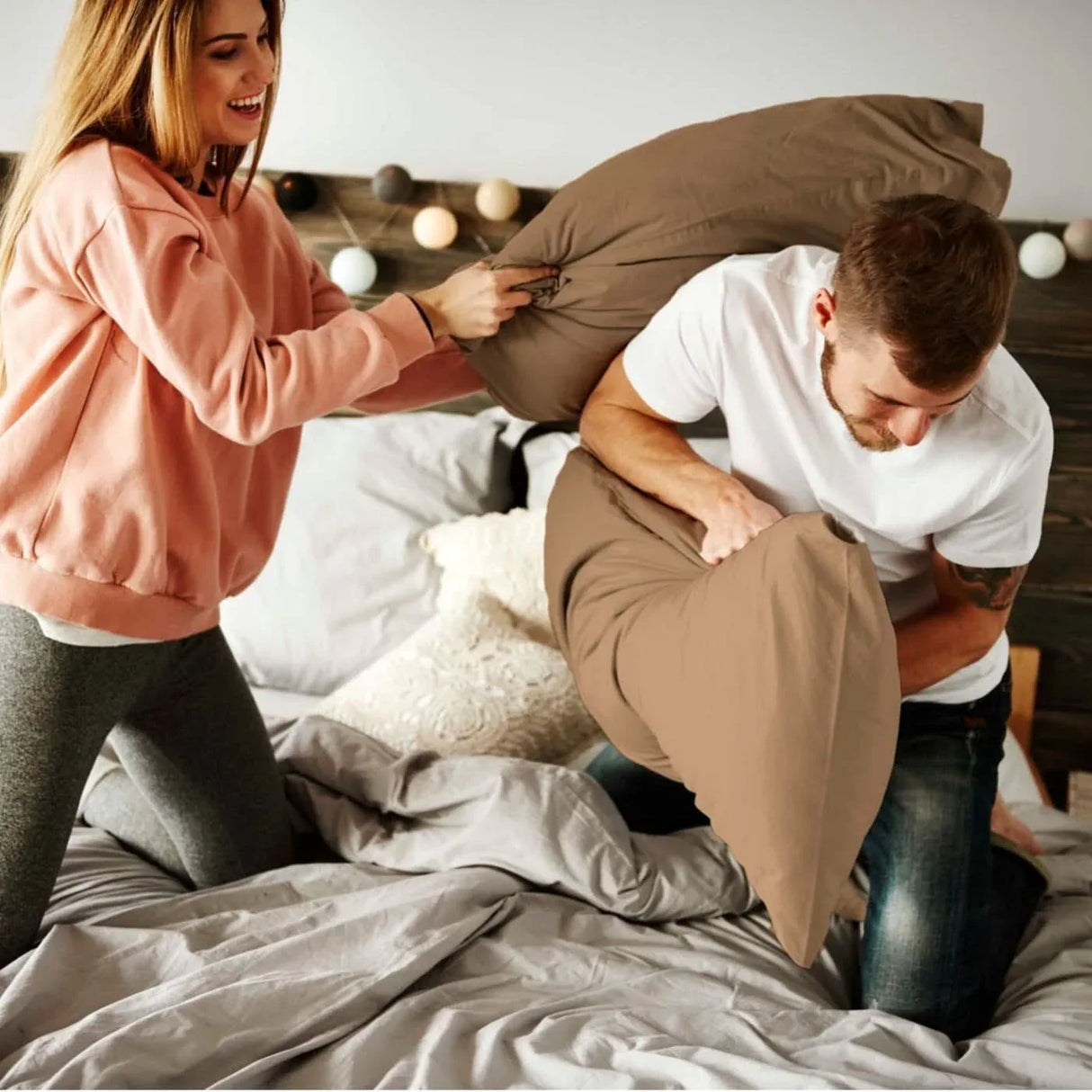 150 Thread Count Pillow Covers 100% Cotton Pillowcases Soft & Smooth Hotel-quality Set of 2 Pillow Case with Envelope Closure Breathable Cooling - Fits Queen/king/cal King Size Pillows - LoveNspire