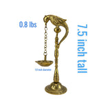 2 ct. Parrot brass oil tall diya samai diwali decor lamp