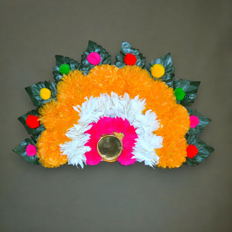 Rangoli mat diwali decor semi circle tea light holders