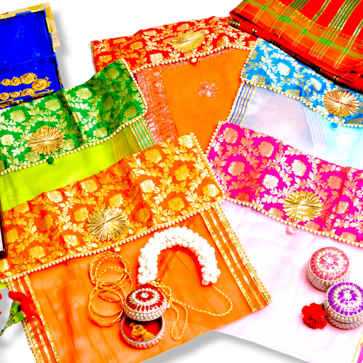 2 pieces saree covers with button closure bags clothes