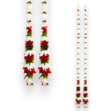 2 strings artificial fabric jasmine garland for festivals