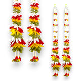 2 strings artificial fabric jasmine garland for festivals