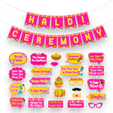 25 pcs haldi photo booth party props & 1 ceremony banner