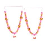 Pack of 2 pink gold floral varmala wedding garlands 26 inch