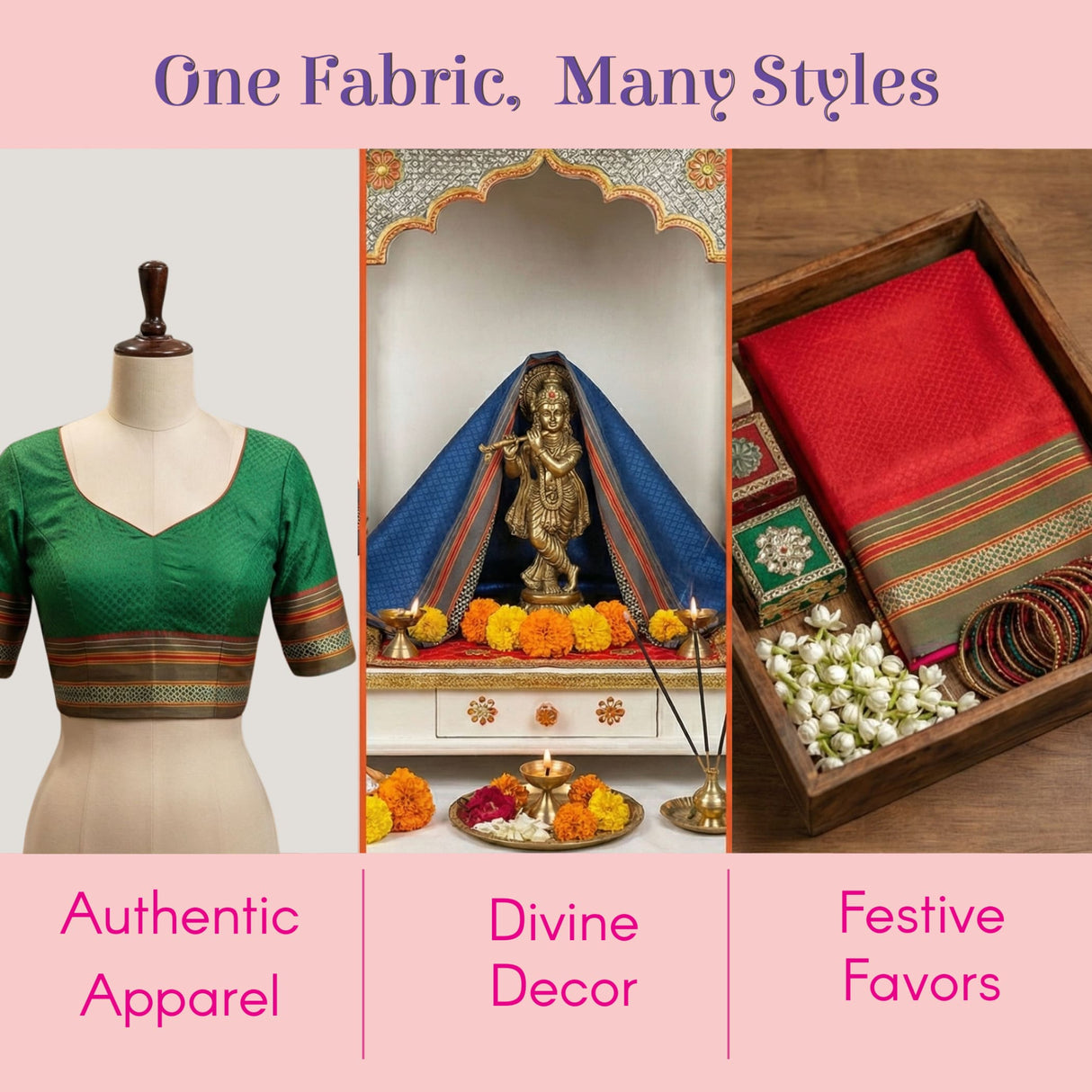 Green embroidered V-neck short sleeve blouse with Khun patterns for saree gifts