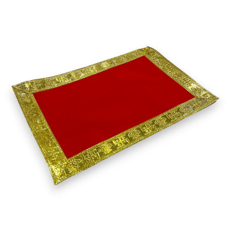 Velvet pooja mat aasan cloth for god goddess idol puja asan