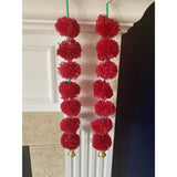 4.5feet red marigold toran garland indian wedding