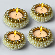 4 pcs pearl tealight candle holder festival of light