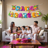 Colorful Rang Barse Holi banner with vibrant festive decorations