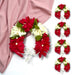Artificial floral hair garlands for traditional Indian bridal hairstyles