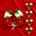 Red and white floral garlands for traditional Indian bridal hair accessories
