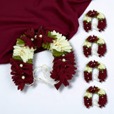 Artificial floral hair garlands for traditional Indian bridal hair accessories