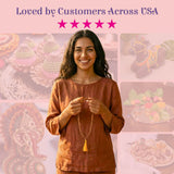 5 face Panchmukhi Rudraksha mala necklace with warm brown wooden beads and tassel