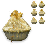 Handmade decorated gift basket with readymade net packing