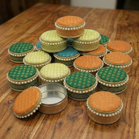 4 Ct Steel Ladoo Box 250 Grams Festival Special Stainless Steel Sweets Gift Box Perfect for Holi Diwali Housewarmings Mithaai Desert Box