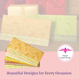 Elegant patterned money envelopes with golden borders for gifts