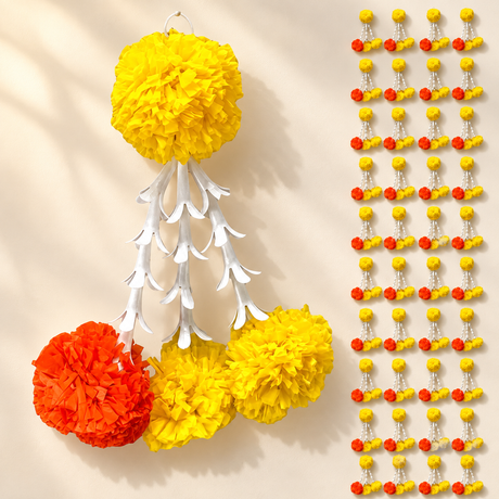 Bulk Marigold Tuberose Tassels, Diwali Decoration, Home Decor, Diwali Backdrop, Muslim Wedding, Eid Decoration, Mehndi Decoration