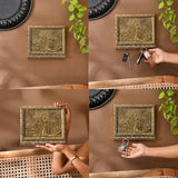 Radha Krishna with Cow Key Holder Home Decor Key Hooks for Wall Hanging Hand Crafted Decorative Showpiece Key Organizer Office Hallway Living Room Wall Mounted 5 Hooks Housewarming Gift