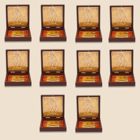 Gold Plated Radha Krishna Photo Frame with Charan Paduka – Spiritual Hindu Idol for Home Temple, Office Decor | Indian Return Gift for Housewarming, Diwali Pooja & Weddings