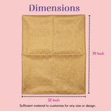 Golden woven brocade unstitched saree blouse fabric