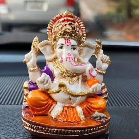 Acrylic Car Ganesha Ii, Ganesha Pooja Favor, Housewarming Favor, Ganesh Statue, Diwali Navrathri Gift, Ganesh Idol, Ganesha Statue, Lord Ganesha - LoveNspire