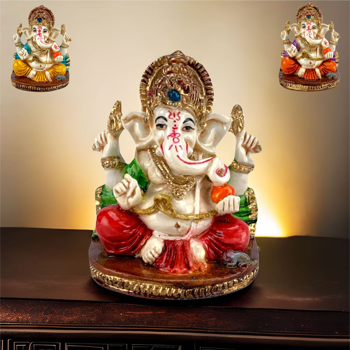 Acrylic ganesh statue 2.25 inch hindu lord ganesha mini