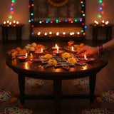 Acrylic Rangoli Set Indian Traditional Handmade Reusable Rangoli Diwali Navratri Home Temple Decor Floor Table Decoration - Deepawali Wedding Housewarming Gift Pack of 1 (12 Inches) - LoveNspire