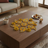 Acrylic Rangoli Set Indian Traditional Handmade Reusable Paisley Design Rangoli Diwali Navratri Home Temple Decor Floor Table Decoration - Deepawali Wedding Housewarming Gift (12 Inches) - LoveNspire