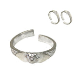 Adjustable real silver toe rings pair indian bichiya feet