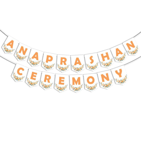 Anaprashan ceremony banner annaprasanam bunting diy rice