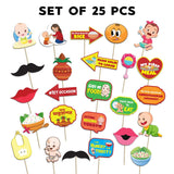 25 pcs annaprasanam photo booth props kit for photoshoot