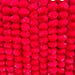 Set of 5 strings artificial marigold garland with bright red fluffy pom-poms for wedding and home decor