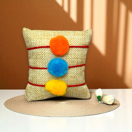 Pompom Rakhi for God Goddess Ram Rakhi Flower Assorted Gota Pati Pooja Rakhi Traditional Raksha Bandhan Bracelet Perfect Gift - LoveNspire