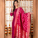 Banarasi silk zari dupatta for women scarf shawl wrap soft