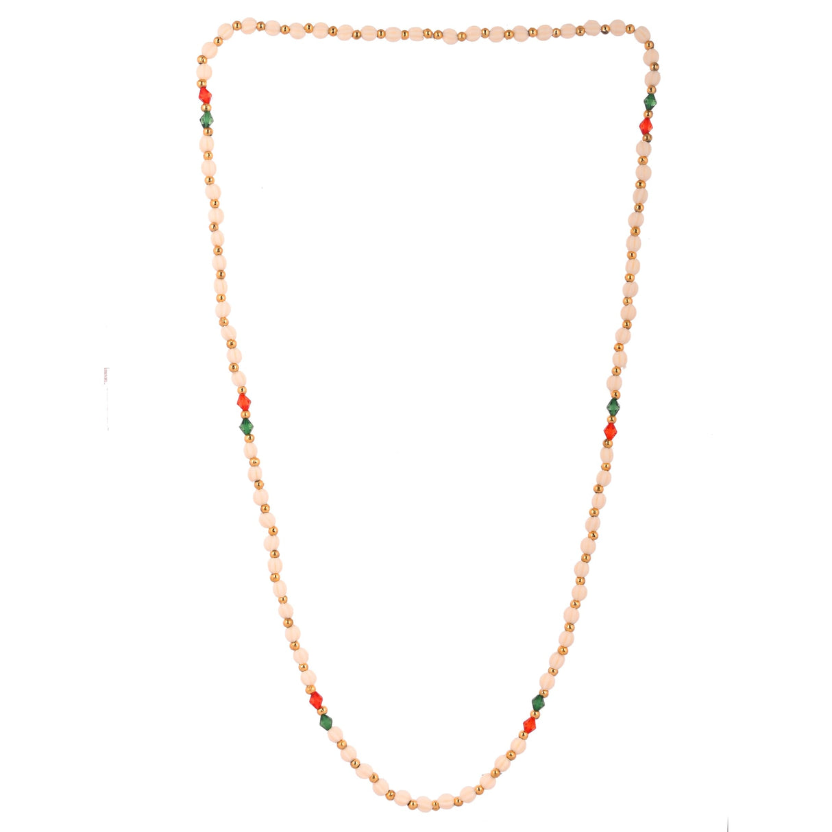 Handmade Barati Swagat Mala beaded necklace with artificial moti pearls
