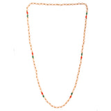 Handmade Barati Swagat Mala beaded necklace with artificial moti pearls