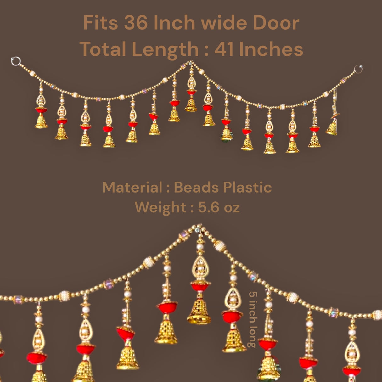 Door toran hanging beads pompom bandarwal for home pooja