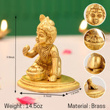 Brass krishna laddoo gopal kanha bal thakur ji makhan chor