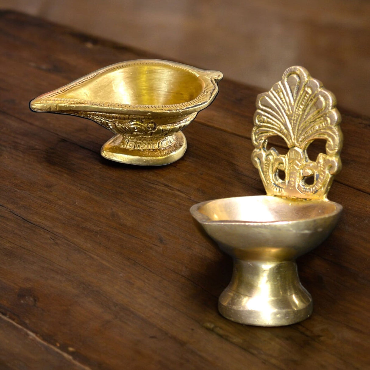 Brass diya indian deepam vilakku samai oil lamps for home