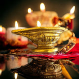 Brass diya indian deepam vilakku samai oil lamps for home