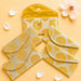 Yellow and cream brocade fabric money envelopes with gold button closures decorative floral shagun lifafa for cash gifts