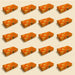 Orange brocade gift boxes with gold floral patterns and metal clasps for indian muslim pakistani wedding favors