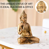 Buddha statue 4 inch brass idol sculpture for home living