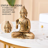 Buddha statue 4 inch brass idol sculpture for home living