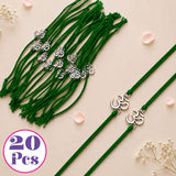 Blue corded rakhi bracelets with silver om charms bulk gift for bhaiya and bhabhi traditional raksha bandhan jewelry