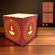 Paper Diwali Lantern Boxes Bulk DIY Diwali Decorations Deepavali Table Centerpieces for Indian Festival Party Home Office Decor - Traditional Candle Holder Craft Gift Idea - LoveNspire