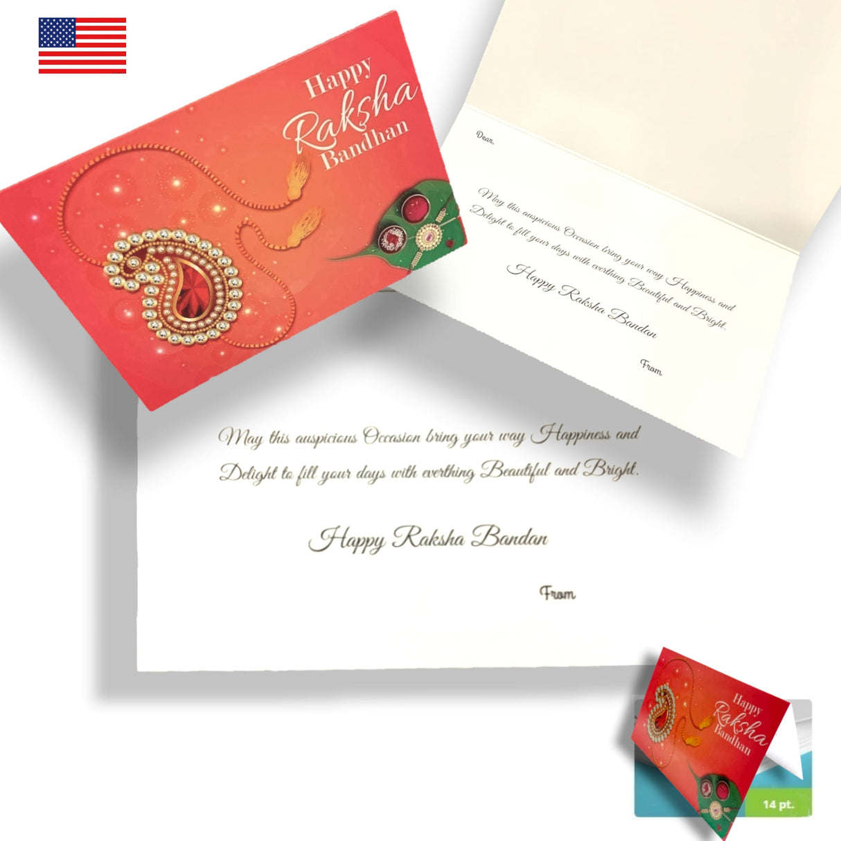 Bulk rakhi greeting card raksha bandan for brother happy